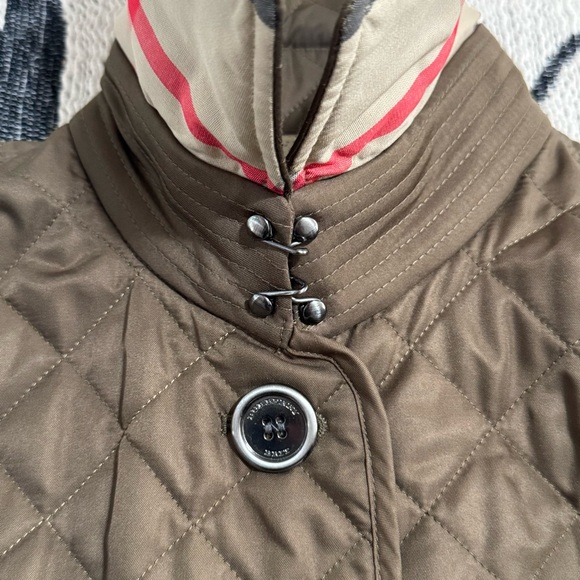 Burberry Brit Quilted Jacket – Khaki | Classic Check Lining - Picture 10 of 14